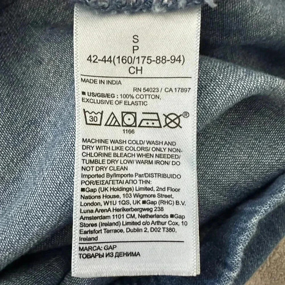 GAP Puff Sleeve Denim Dress with Washwell Smocked Waist Boho Prairie Size Small - Picture 9 of 12